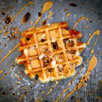 Gaufre caramel amandes effilées